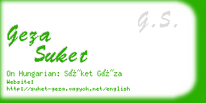 geza suket business card